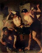 Luca  Giordano The Forge of Vulcan oil on canvas